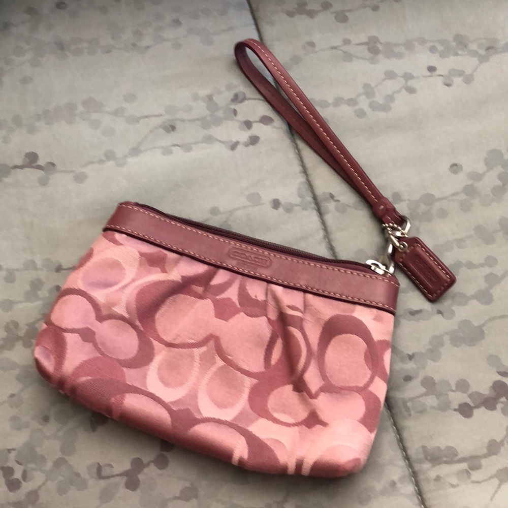 Coach signature wristlet
